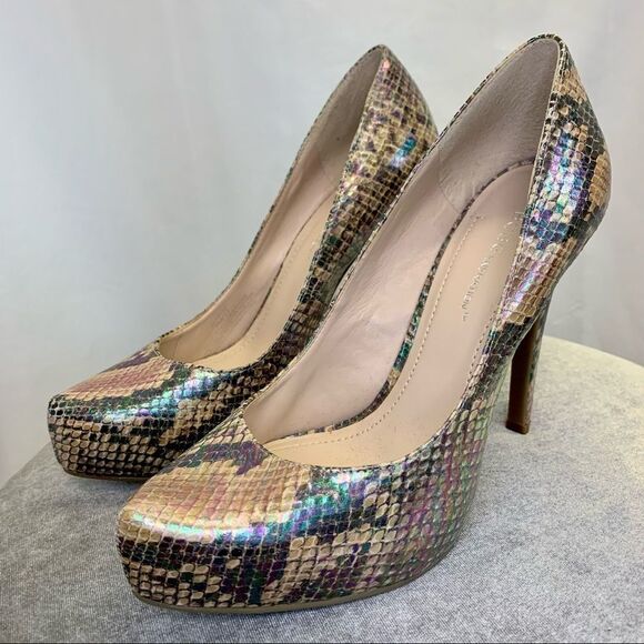 𝅺nwob BCBGeneration iridescent snake print high heels size 7 - Picture 3 of 9